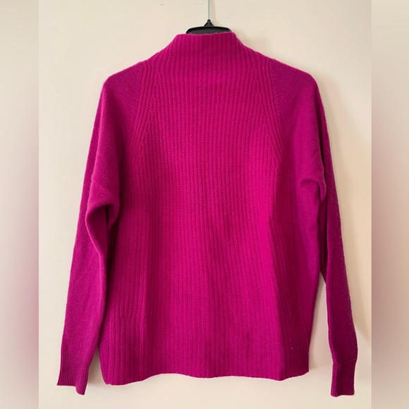 Tahari Sweaters - TAHARI Women’s Pure Luxe Cashmere Fuchsia Pink Turtleneck Sweater Dolman XS